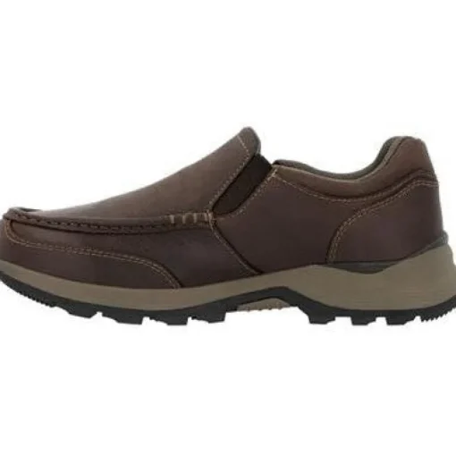 Rocky Men's Trophy Series 3" Soft Toe WP Slip On Outdoor Shoe - Brown- RKS0658