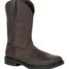 Rocky Men's Worksmart 11" Comp Toe WP Wellington Boot -Chocolate- RKW0276
