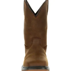 Rocky Men's Worksmart 10" Comp Toe WP Western Work Boot- Brown RKW0325