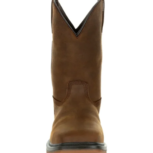 Rocky Men's Worksmart 10" Comp Toe WP Western Work Boot- Brown RKW0325