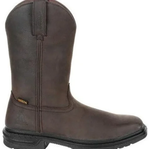Rocky Men's Worksmart 11" Comp Toe WP Wellington Boot -Chocolate- RKW0276