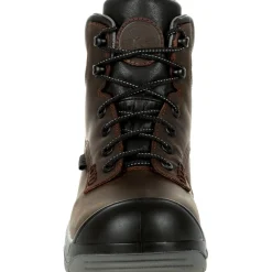 Rocky Men's Worksmart 6" Comp Toe WP Rubber Work Boot - Brown - RKK0310