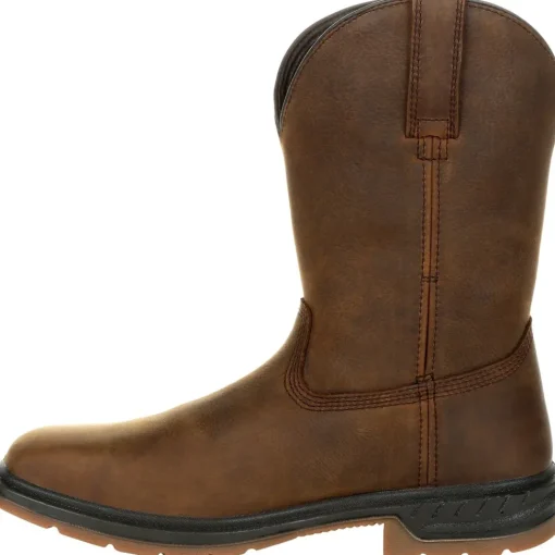 Rocky Men's Worksmart 10" Comp Toe WP Western Work Boot- Brown RKW0325