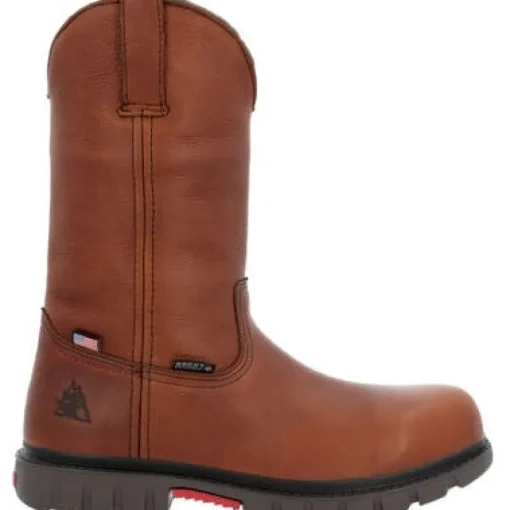 Rocky Men's Worksmart 11" WP Comp Toe Pull On Work Boot -Brown- RKK0402