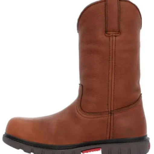 Rocky Men's Worksmart 11" WP Comp Toe Pull On Work Boot -Brown- RKK0402
