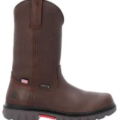 Rocky Men's Worksmart USA 11" WP Slip Resist Work Boot -Brown- RKK0453