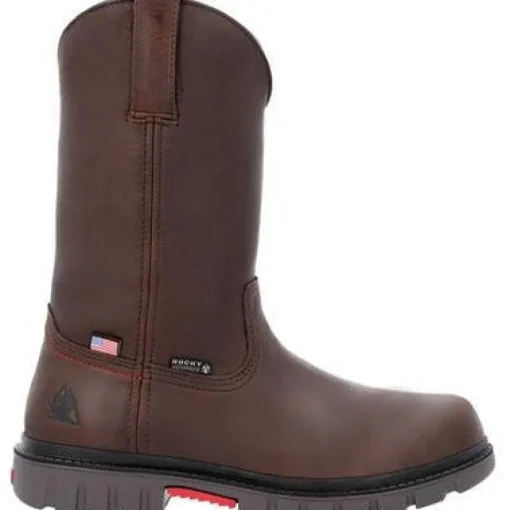 Rocky Men's Worksmart USA 11" WP Slip Resist Work Boot -Brown- RKK0453