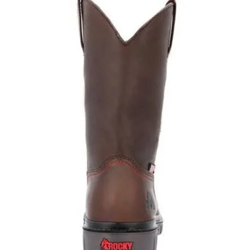 Rocky Men's Worksmart USA 11" WP Slip Resist Work Boot -Brown- RKK0453
