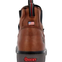 Rocky Men's Worksmart WP Chelsea Comp Toe Work Boot -Brown- RKK0400