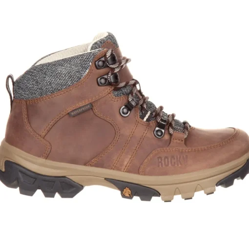 Rocky Women's Endeavor Point 5" WP Outdoor Hiking Boot- Brown- RKS0301