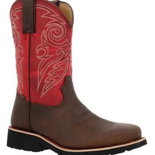 Rocky Women's Monocrepe 11" Square Toe WP Western Work Boot -Magenta- RKW0455