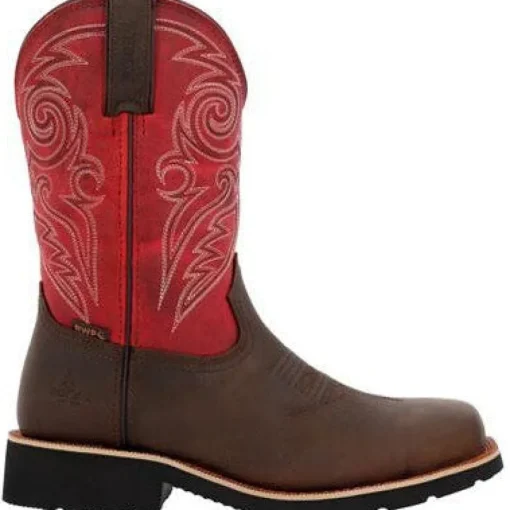 Rocky Women's Monocrepe 11" Square Toe WP Western Work Boot -Magenta- RKW0455