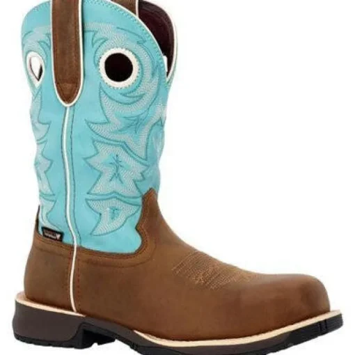 Rocky Women's Rosemary 11" Comp Toe WP Western Boot -Brown- RKW0412