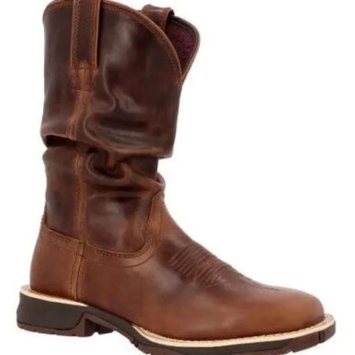 Rocky Women's Rosemary 11" Square Toe Western Boot -Brown- RKW0402