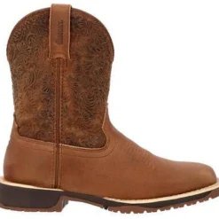Rocky Women's Rosemary 9" Square Toe WP Western Boot -Cinnamon- RKW0413