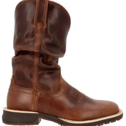 Rocky Women's Rosemary 11" Square Toe Western Boot -Brown- RKW0402