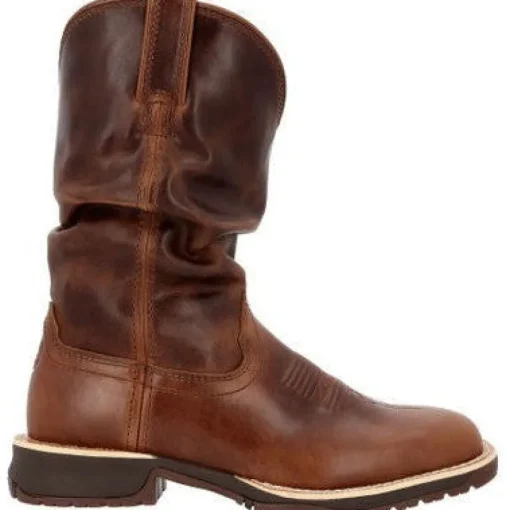 Rocky Women's Rosemary 11" Square Toe Western Boot -Brown- RKW0402