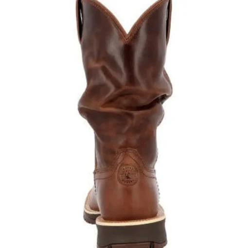 Rocky Women's Rosemary 11" Square Toe Western Boot -Brown- RKW0402