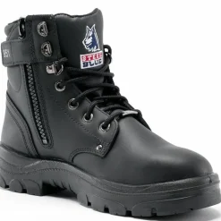 Steel Blue Men's Argyle 6" WP Steel Side Zip Work Boot - Black - 312951