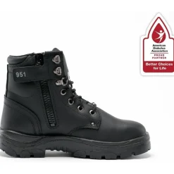 Steel Blue Men's Argyle 6" WP Steel Side Zip Work Boot - Black - 312951