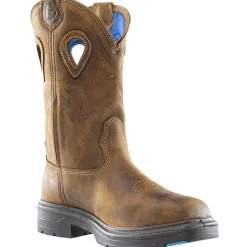 Steel Blue Men's Heeler Met Steel Toe WP Western Work Boot -Brown- 813904