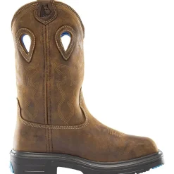 Steel Blue Men's Heeler Met Steel Toe WP Western Work Boot -Brown- 813904