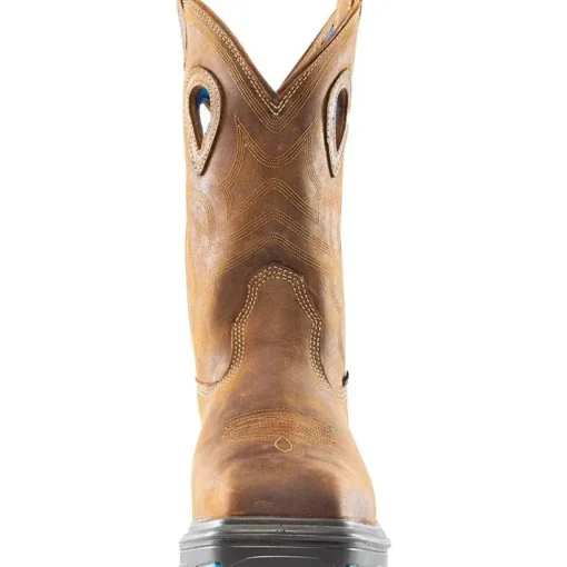 Steel Blue Men's Heeler Met Steel Toe WP Western Work Boot -Brown- 813904