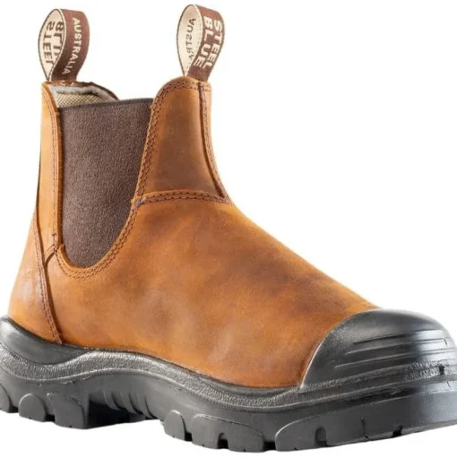 Steel Blue Men's Hobart PR Steel Toe Slip Resist Work Boot -Brown- 862903