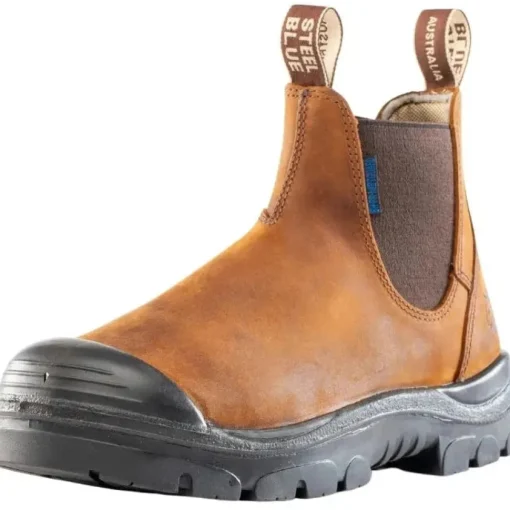 Steel Blue Men's Hobart PR Steel Toe Slip Resist Work Boot -Brown- 862903