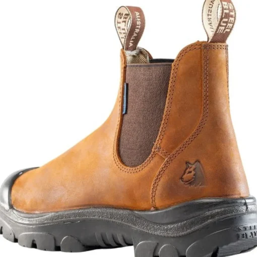 Steel Blue Men's Hobart PR Steel Toe Slip Resist Work Boot -Brown- 862903