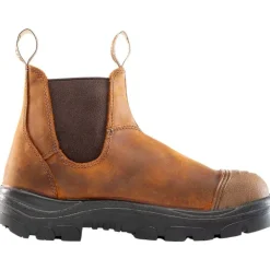 Steel Blue Men's Hobart Scuff Steel Toe Slip Resist Work Boot -Brown- 812967