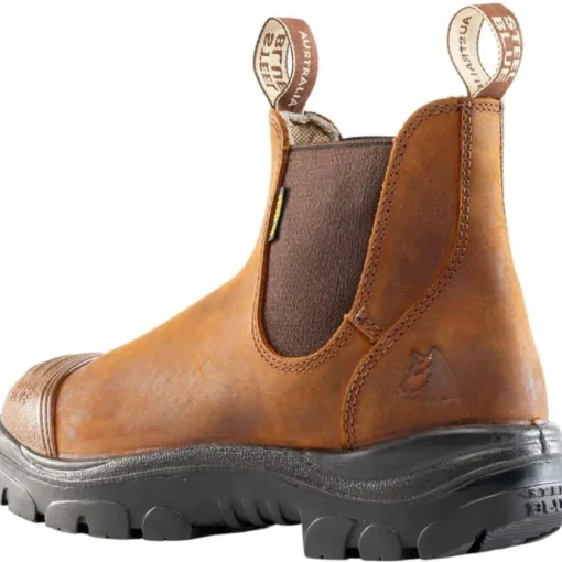 Steel Blue Men's Hobart Scuff Steel Toe Slip Resist Work Boot -Brown- 812967