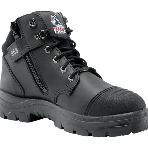 Steel Blue Men's Parkes Side Zip WP Steel Toe Hiker Work Boot - Black - 812968