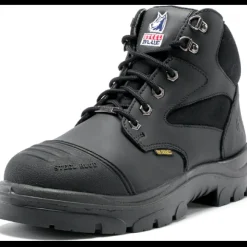 Steel Blue Men's Parkes Side Zip WP Steel Toe Hiker Work Boot - Black - 812968