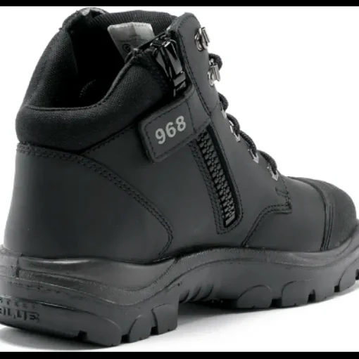 Steel Blue Men's Parkes Side Zip WP Steel Toe Hiker Work Boot - Black - 812968