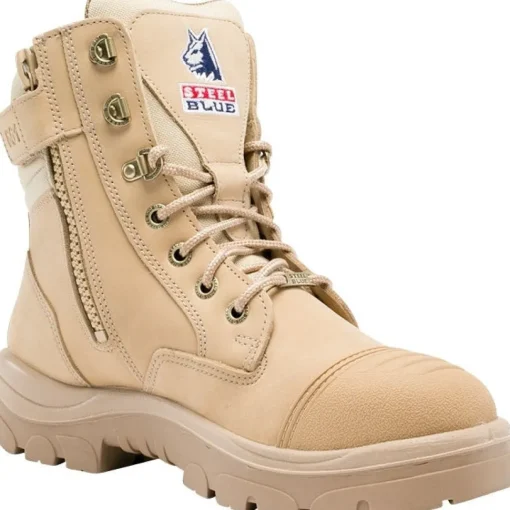 Steel Blue Men's Southern Cross 6" Side Zip WP Steel Toe Work Boot - Sand - 812961