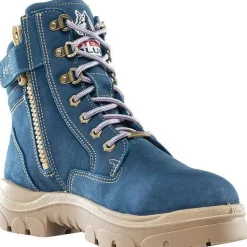 Steel Blue Women's Cross 6" Steel Toe WP Side Zip Work Boot -Blue- 812861