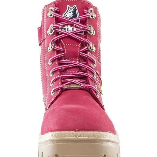 Steel Blue Women's Cross 6" Steel Toe WP Side Zip Work Boot -Pink- 812861