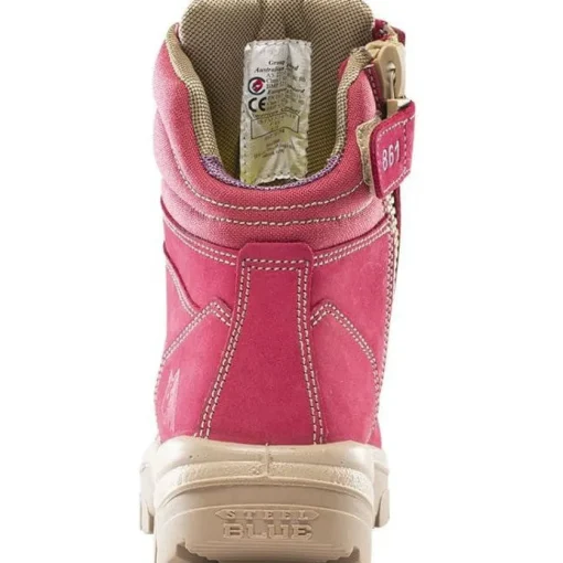 Steel Blue Women's Cross 6" Steel Toe WP Side Zip Work Boot -Pink- 812861