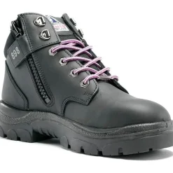 Steel Blue Women's Parkes 3.7" WP Steel Toe Lace Up Work Boot - Black - 812898