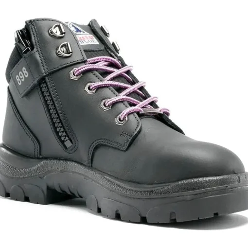 Steel Blue Women's Parkes 3.7" WP Steel Toe Lace Up Work Boot - Black - 812898
