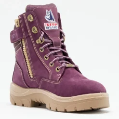Steel Blue Women's Southern Cross Side Zip Steel Toe Work Boot - Purple - 892861