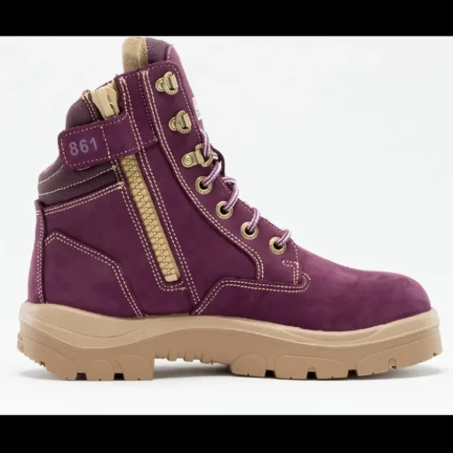 Steel Blue Women's Southern Cross Side Zip Steel Toe Work Boot - Purple - 892861
