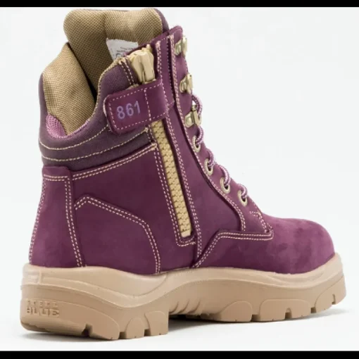 Steel Blue Women's Southern Cross Side Zip Steel Toe Work Boot - Purple - 892861