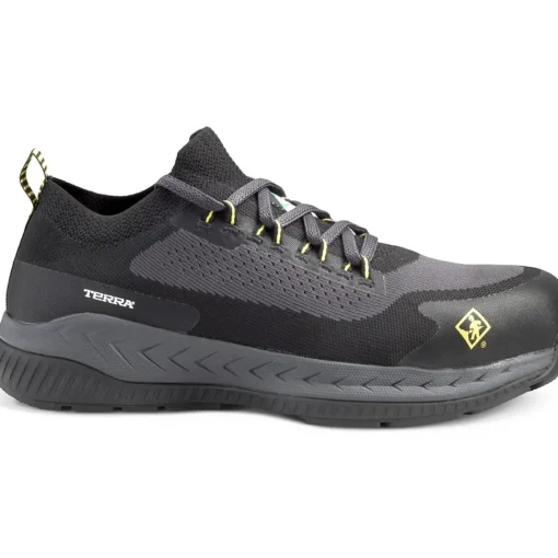 Terra Men's Eclipse Comp Toe Slip Resist Athletic Work Shoe -Black- 4T8NBY