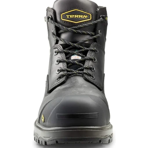 Terra Men's Gantry 6" Nano Comp Toe WP Work Boot -Black- 4T8VBK