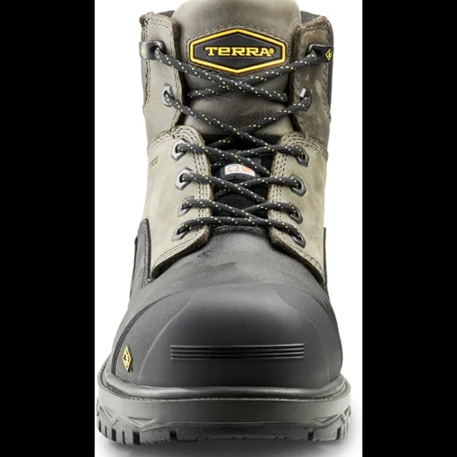Terra Men's Gantry 6" Nano Comp Toe WP Work Boot -Gray- 4T8VGY