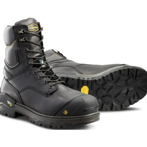 Terra Men's Gantry LXI 8" Nano Comp Toe WP Work Boot -Black- 4TAXBK