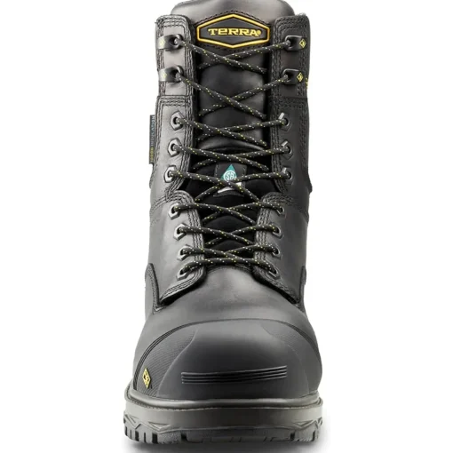 Terra Men's Gantry LXI 8" Nano Comp Toe WP Work Boot -Black- 4TAXBK