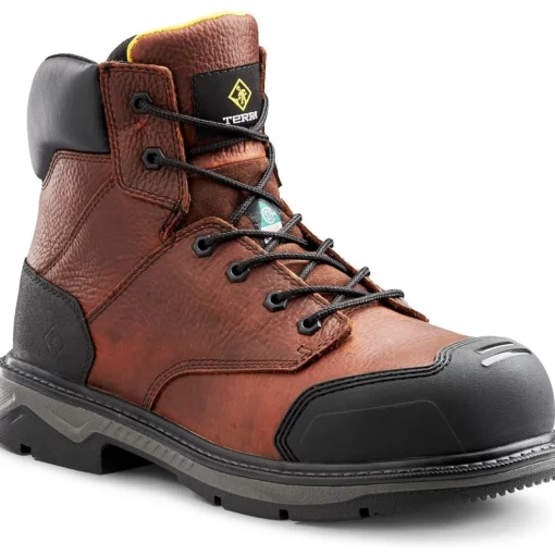 Terra Men's Patton 6" AT Waterproof Safety Work Boot -Brown- 4NS6BN